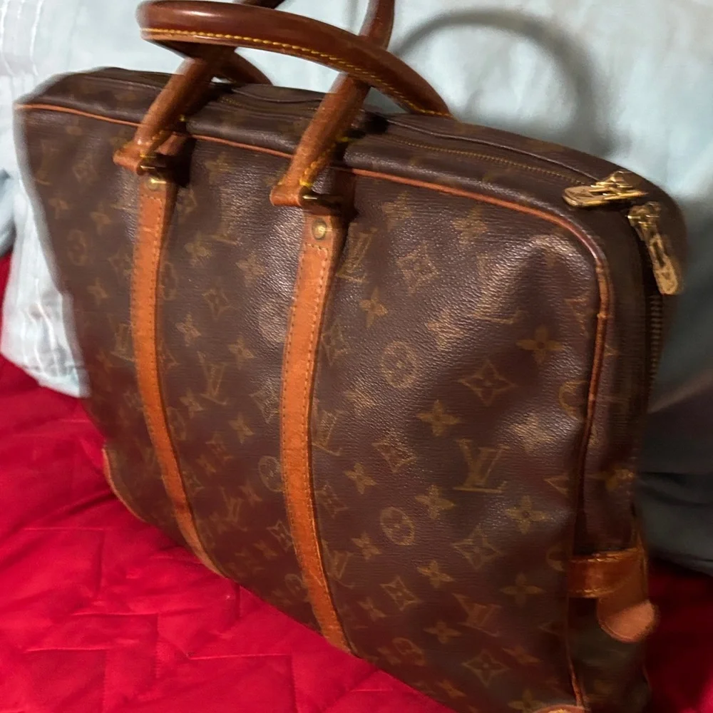Louis Vuitton Dark Brown Monogram Briefcase Document Porte- Unisex -Asis